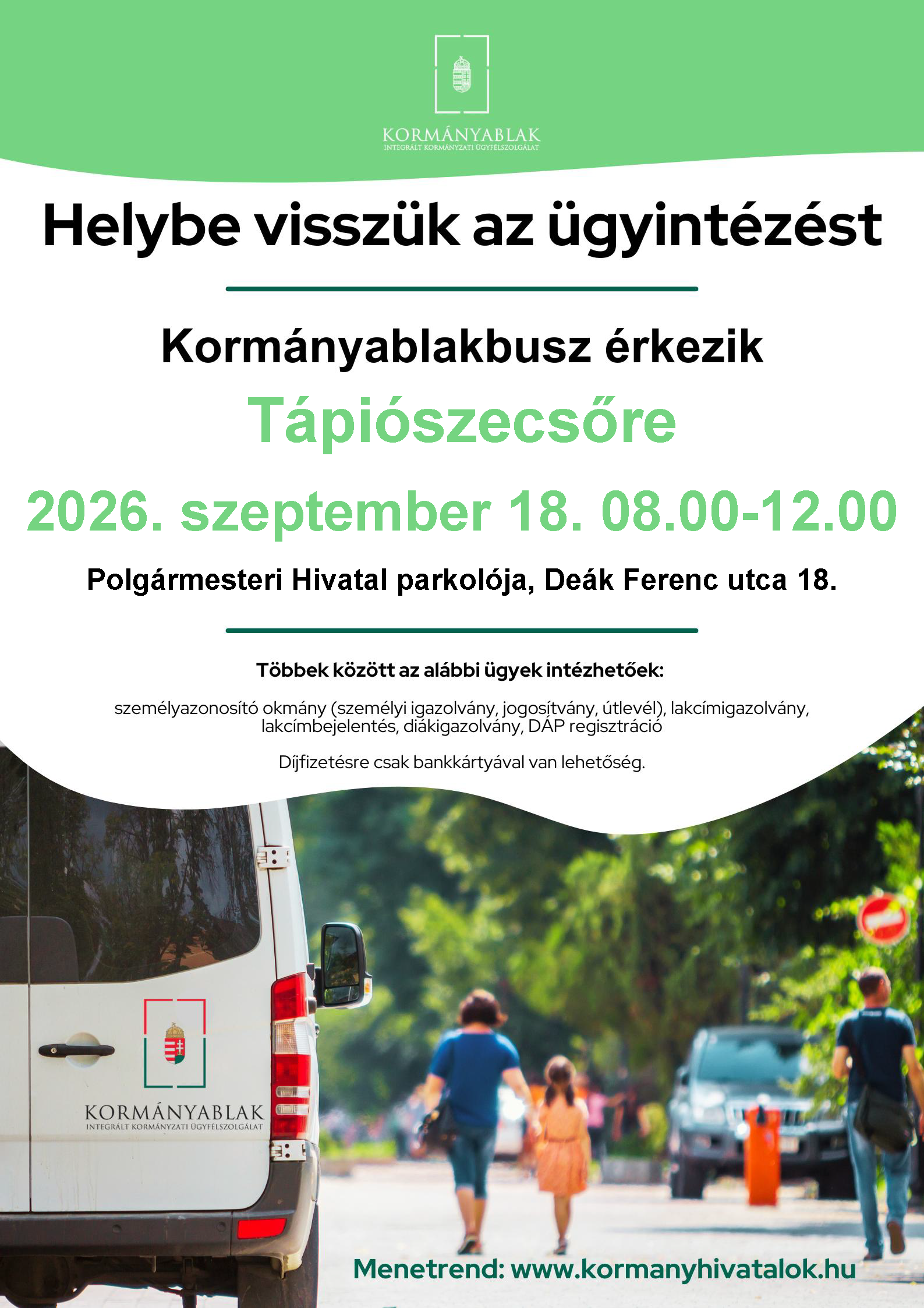 Kormányablakbusz érkezik